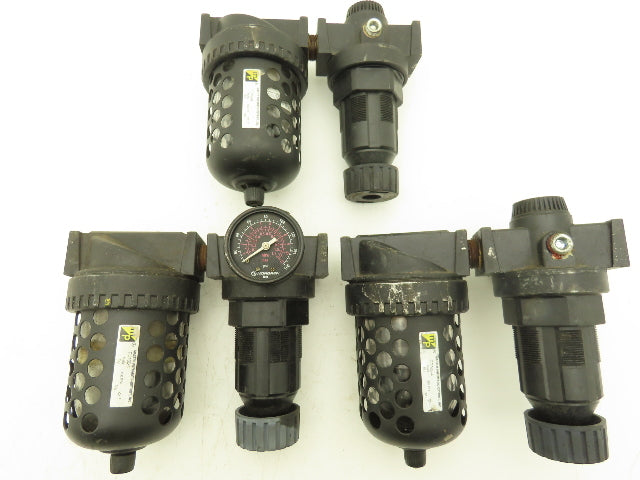 Master Pneumatic R100-4 FD100-4 Regulator Filter Assembly 125 psi 1/2" Lot of 3