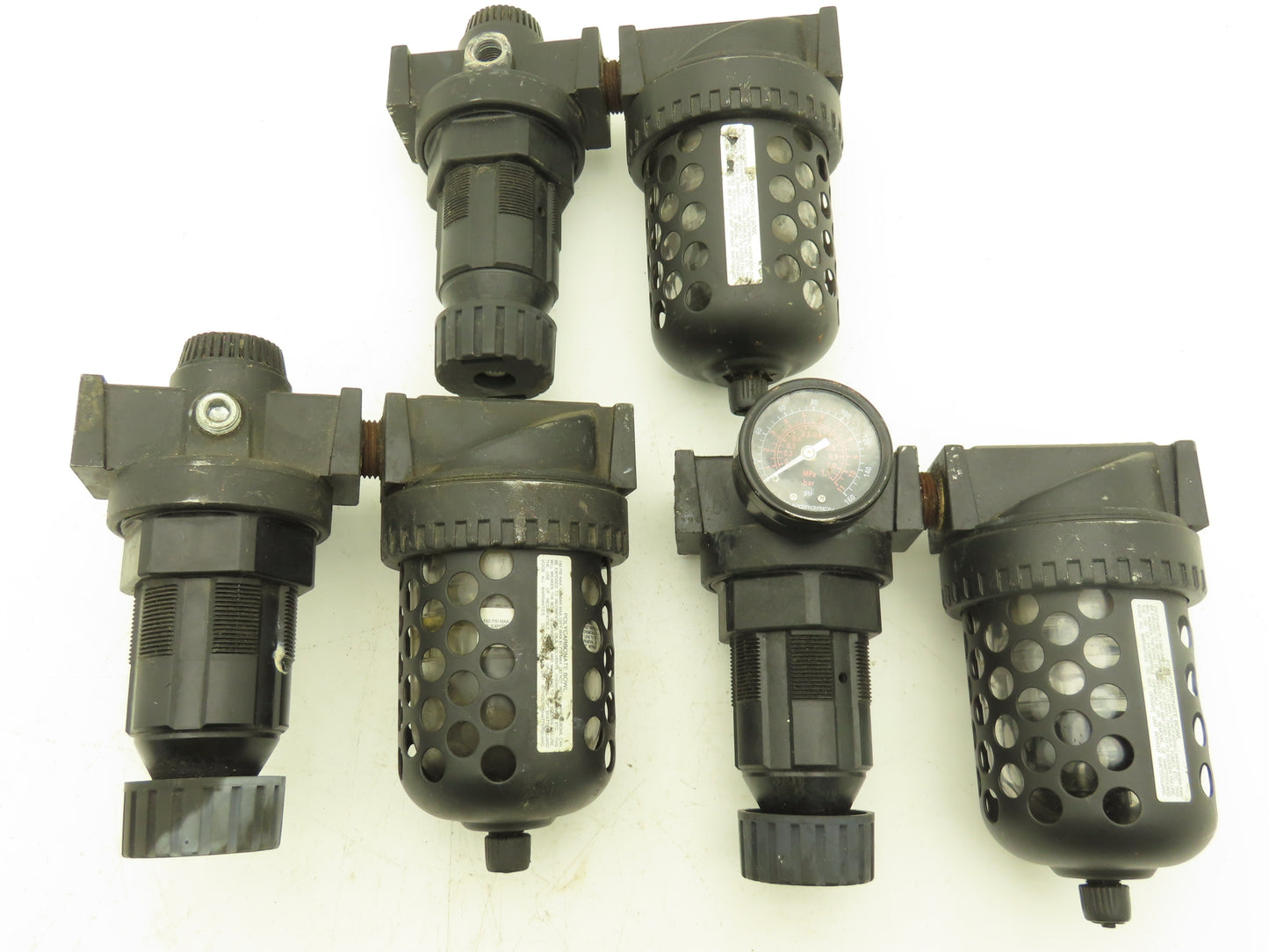 Master Pneumatic R100-4 FD100-4 Regulator Filter Assembly 125 psi 1/2" Lot of 3