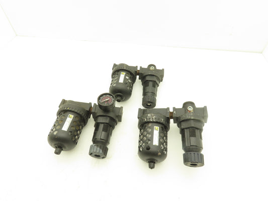 Master Pneumatic R100-4 FD100-4 Regulator Filter Assembly 125 psi 1/2" Lot of 3