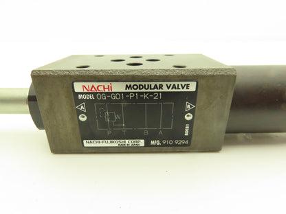 Nachi OG-G01-P1-K-21 Hydraulic Modular Pressure Reducing Valve