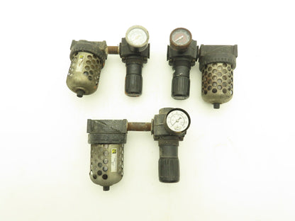 Master Pneumatic Norgren R74G-4AK-RMN FD100-4 Regulator Filter Assembly Lot of 3