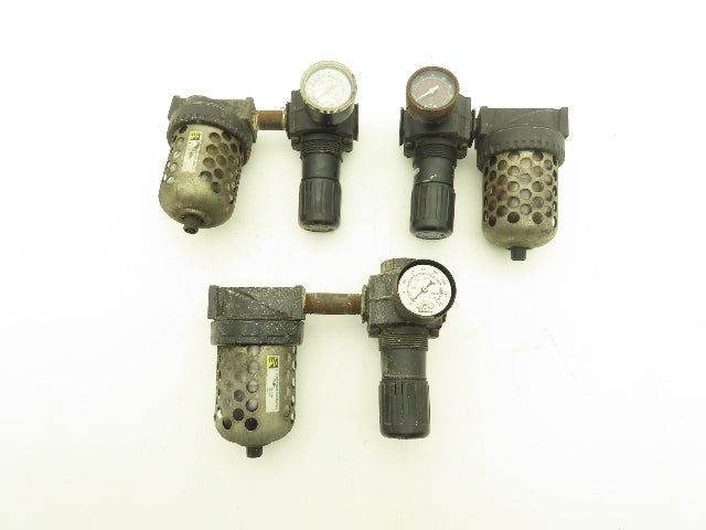 Master Pneumatic Norgren R74G-4AK-RMN FD100-4 Regulator Filter Assembly Lot of 3