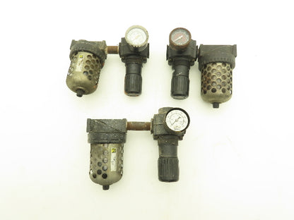 Master Pneumatic Norgren R74G-4AK-RMN FD100-4 Regulator Filter Assembly Lot of 3