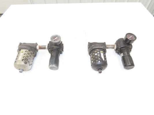 Master Pneumatic Norgren R74G-4AK-RMN FD100-4 Regulator Filter Assembly Lot of 2
