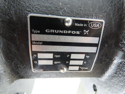 Grundfos SPK8-7/7 A-WB-A-AUUV Immersion Coolant Pump 42GPM 3Hp 230/460V *No Fan*