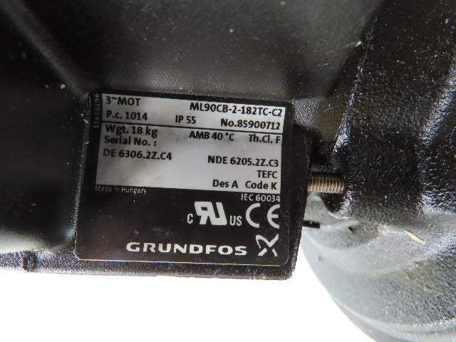 Grundfos SPK8-7/7 A-WB-A-AUUV Immersion Coolant Pump 42GPM 3Hp 230/460V *No Fan*