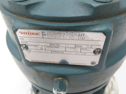 Dodge 079163-10-DM Gearbox 3.4:1 Speed Reducer 3HP 515rpm 56C Inline Gear Box