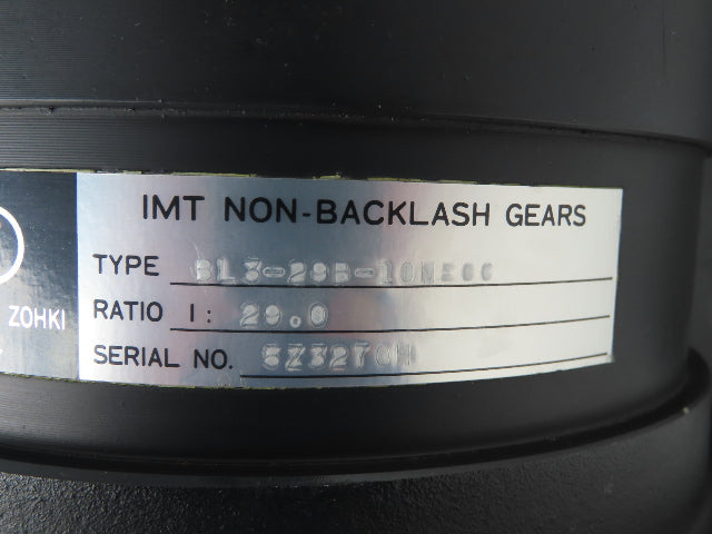 IMT Toyo Seimitsu BL3-29B-10MEGC Inline Servo Gearhead 29:1 Gearbox Reducer