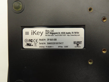 iKey DP-860 Industrial Desktop Keyboard Compact Integrated HulaPoint II USB