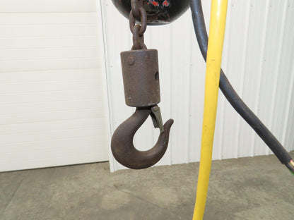 CM Lodestar F 1/2 Ton Electric Chain Hoist 16 FPM 15' Lift 230/460 V Trolley