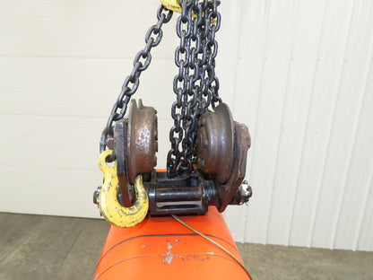 CM Lodestar F 1/2 Ton Electric Chain Hoist 16 FPM 15' Lift 230/460 V Trolley