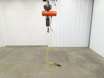 CM Lodestar F 1/2 Ton Electric Chain Hoist 16 FPM 15' Lift 230/460 V Trolley