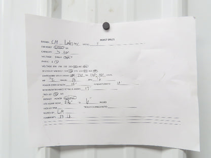 CM Lodestar F 1/2 Ton Electric Chain Hoist 16 FPM 15' Lift 230/460 V Trolley