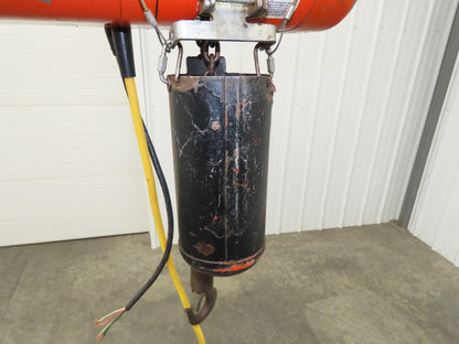 CM Lodestar F 1/2 Ton Electric Chain Hoist 16 FPM 15' Lift 230/460 V Trolley