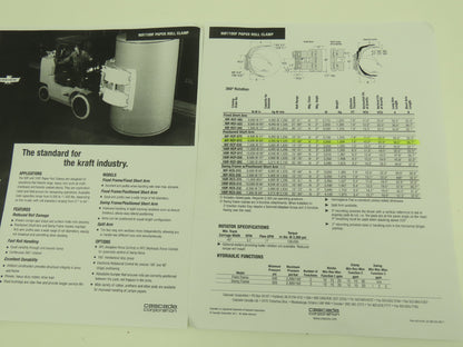 Cascade 90F 60" Paper Roll Clamp 9000LB Fork Lift Truck Attachment Class 4