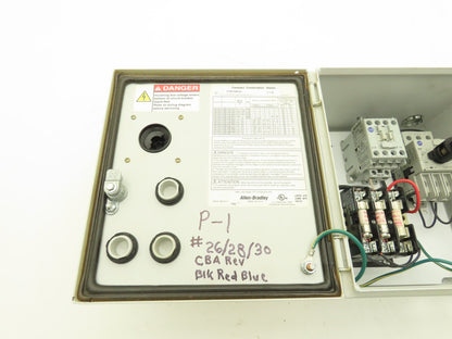 Allen Bradley 103H-NX1D Combination Motor Starter Control Panel 208V/120V
