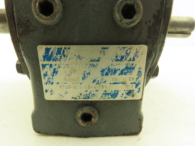 Boston Gear F726-30S-B5-H-T16 Worm Gearbox 30:1 Reducer 1.5Hp 56C Dual Output