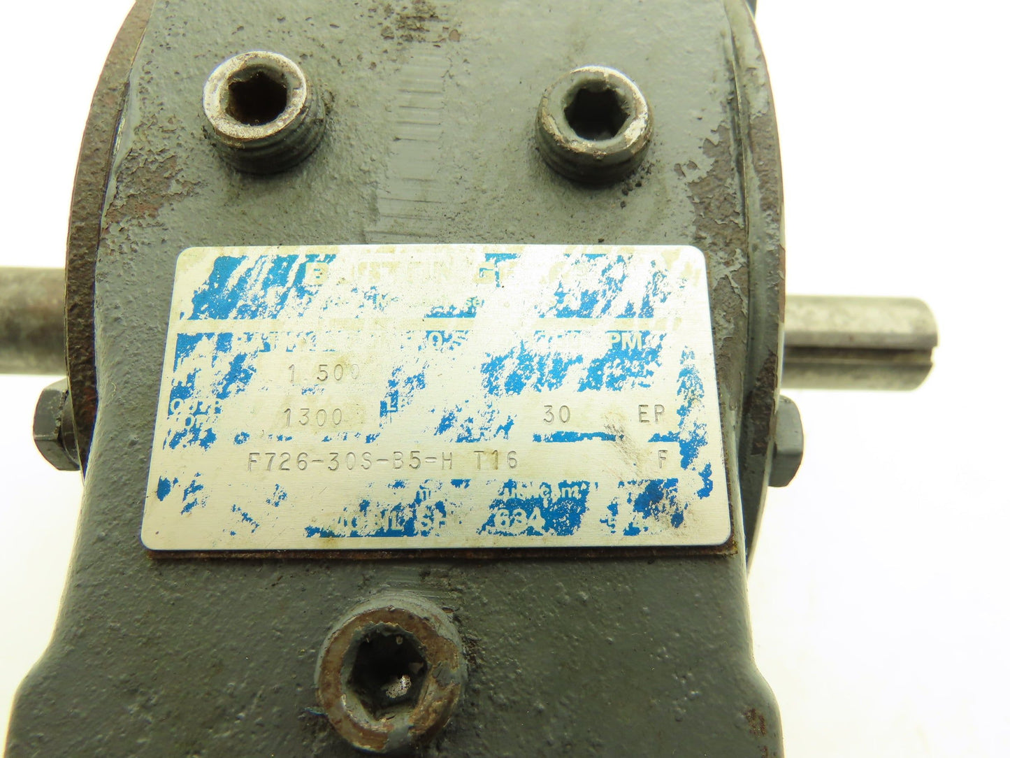 Boston Gear F726-30S-B5-H-T16 Worm Gearbox 30:1 Reducer 1.5Hp 56C Dual Output