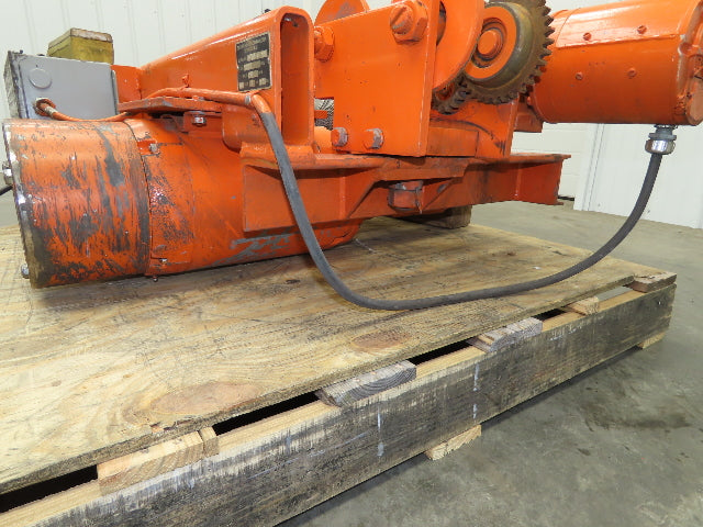 Saturn Engineering 1 1/2 Ton Electric Cable Hoist 15'Lift 20FPM Curved Beam 460V