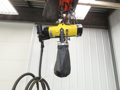 Coffing Duff-Norton 1000 Lb 1/2 Ton Pneumatic Air Chain Hoist 15' Lift Pendant