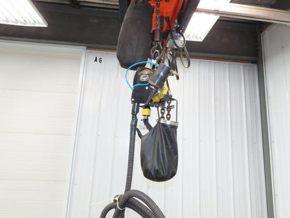 Coffing Duff-Norton 1000 Lb 1/2 Ton Pneumatic Air Chain Hoist 15' Lift Pendant