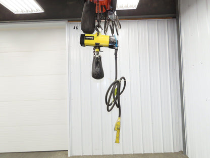 Coffing Duff-Norton 1000 Lb 1/2 Ton Pneumatic Air Chain Hoist 15' Lift Pendant
