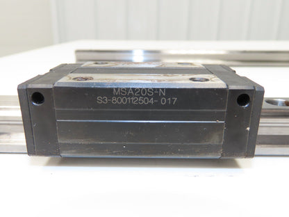 PMI MSA20S-N Linear Rail AMT Linearways w/ 1 Guide Slider 1m Length Lot of 2