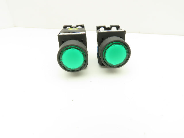 Fuji Electric Pushbutton Green Momentary 22mm 250V 6A Lot of 5