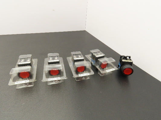 Fuji Electric AR22F0L-10E4R Pushbutton Red Momentary 22mm 250V 6A Lot of 5