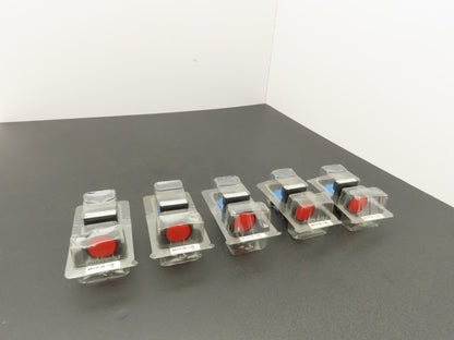 Fuji Electric AR22F0R-10R Pushbutton Red Momentary 22mm 250V 6A Lot of 5