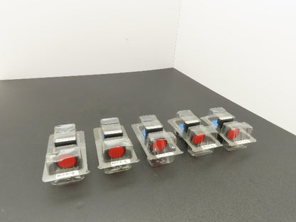 Fuji Electric AR22F0R-10R Pushbutton Red Momentary 22mm 250V 6A Lot of 5