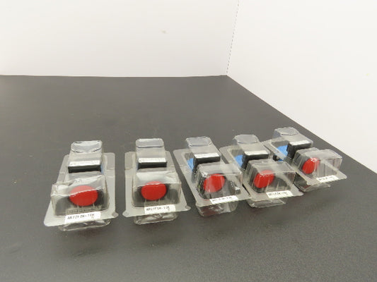 Fuji Electric AR22F0R-10R Pushbutton Red Momentary 22mm 250V 6A Lot of 5