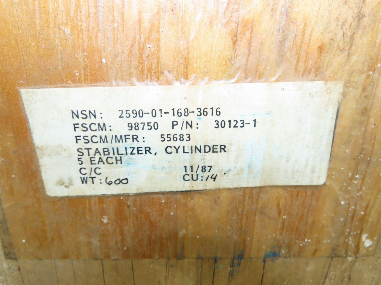 2590-01-168-3616 Hydraulic Stabilizer Cylinder 3.5"x 60" OAL