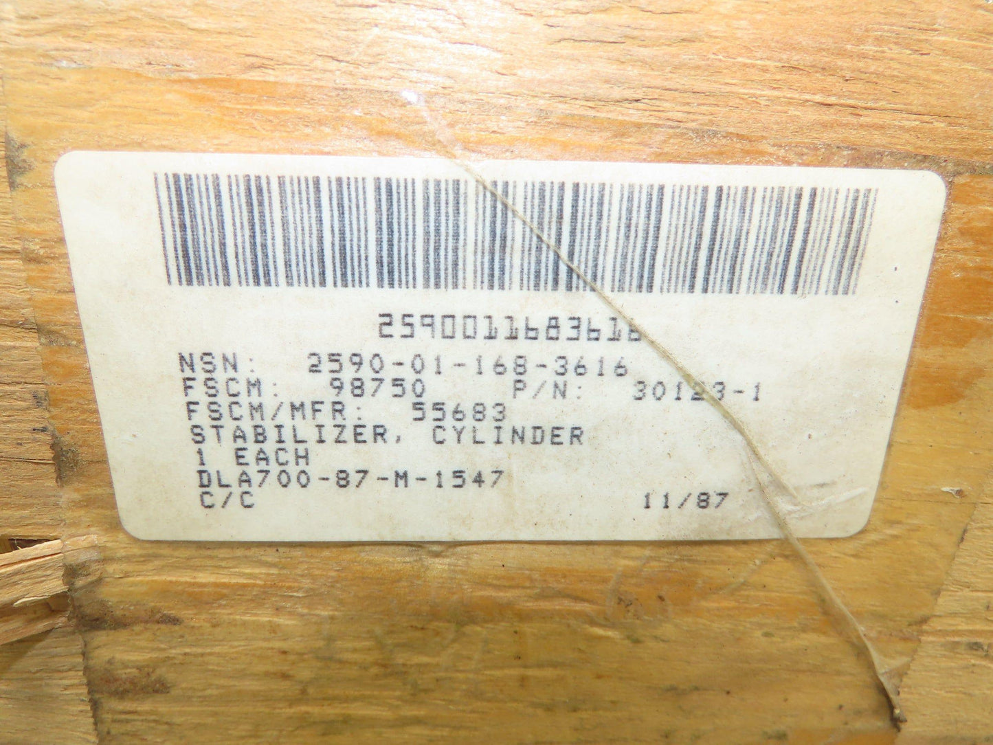 2590-01-168-3616 Hydraulic Stabilizer Cylinder 3.5"x 60" OAL