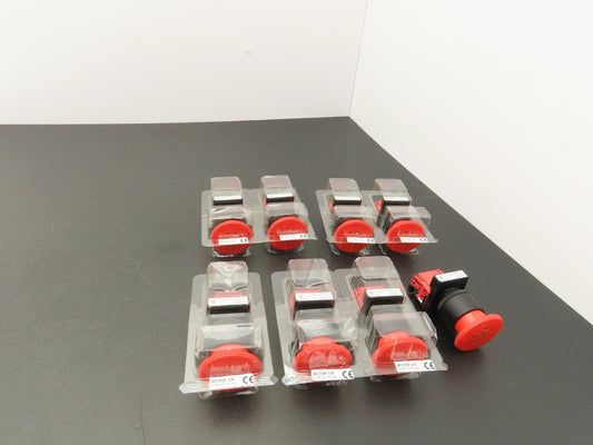 Fuji Electric Red E-Stop Mushroom 22mm 250V 6A Lot of 8