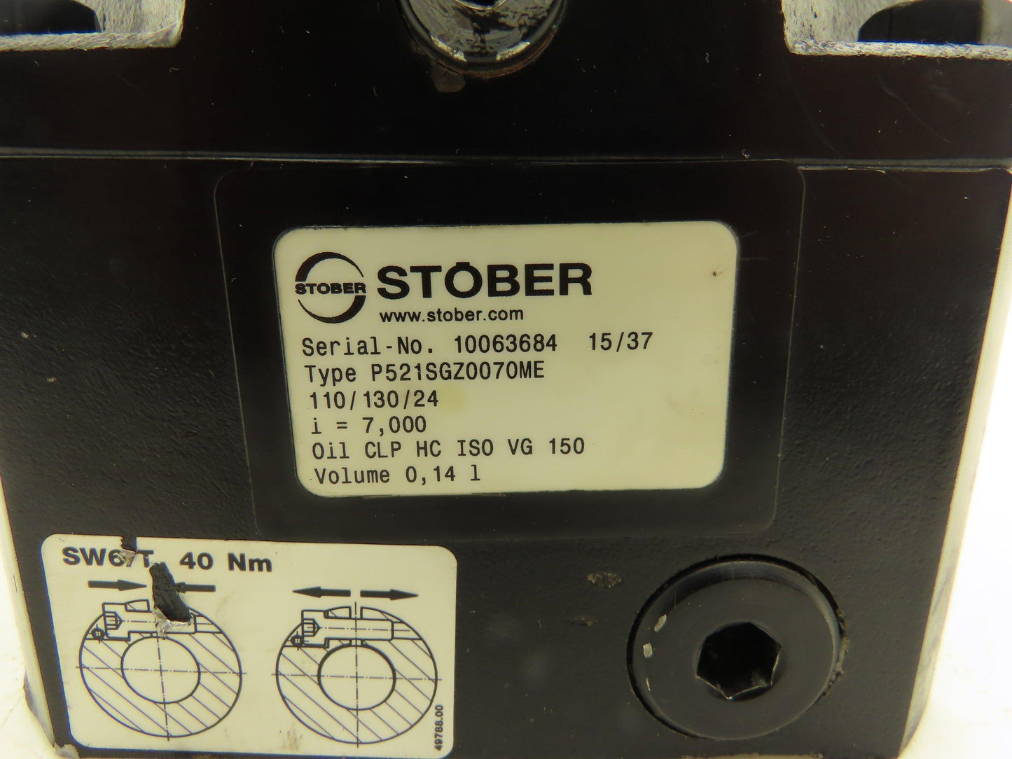 Stober P521SGZ0070ME 110/130/24 Inline Servo Gearhead 7:1 Gearbox Reducer 40Nm