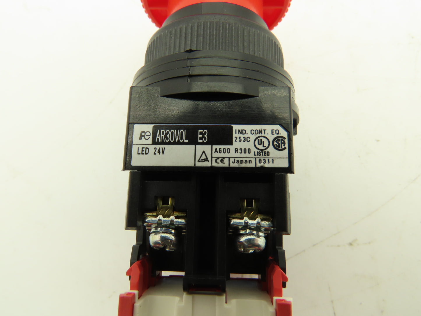 Fuji Electric 24V Illuminated Red E-Stop Mushroom Twist 30mm 250V 6A