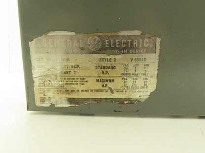 General Electric DE361R GE Flex Bus Plug 30 Amp 600 Volt Fused Disconnect
