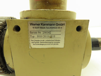 Werner Kammann GmbH 5930 2010 1810 Gearbox 1:1 Inline & Vertical Geared Outputs
