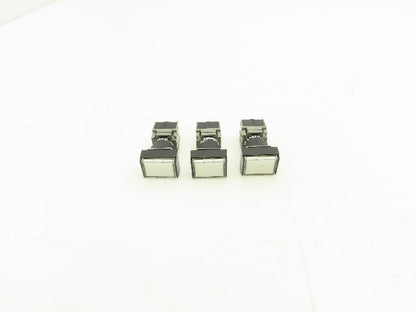 Fuji Electric Illuminated Pushbutton Switch White Momentary 15mm 250V Lot of 3