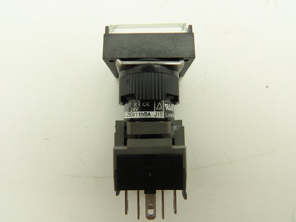 Fuji Electric Illuminated Pushbutton Switch White Momentary 15mm 250V Lot of 3