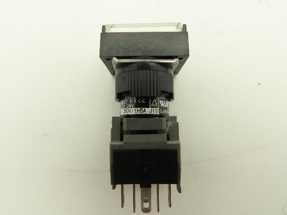 Fuji Electric Illuminated Pushbutton Switch White Momentary 15mm 250V Lot of 3