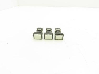 Fuji Electric Illuminated Pushbutton Switch White Momentary 15mm 250V Lot of 3