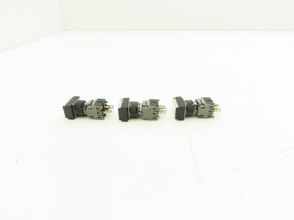 Fuji Electric Illuminated Pushbutton Switch White Momentary 15mm 250V Lot of 3
