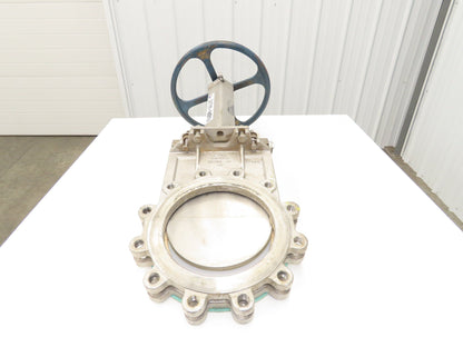 Fabri-Valve C67 10" Stainless Knife Gate Valve Rising Stem Lug Style *Bad Seal*