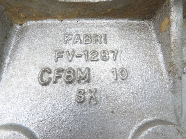 Fabri-Valve C67 10" Stainless Knife Gate Valve Rising Stem Lug Style *Bad Seal*