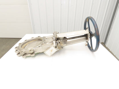 Fabri-Valve C67 10" Stainless Knife Gate Valve Rising Stem Lug Style *Bad Seal*