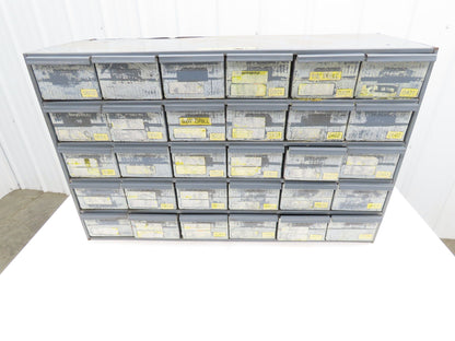 Durham 104-95 Industrial Storage Cabinet 30 Drawer Unit 20 Gauge Metal 33x12x17"