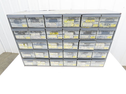 Durham 104-95 Industrial Storage Cabinet 30 Drawer Unit 20 Gauge Metal 33x12x17"