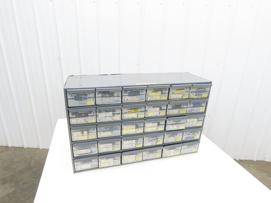 Durham 104-95 Industrial Storage Cabinet 30 Drawer Unit 20 Gauge Metal 33x12x17"
